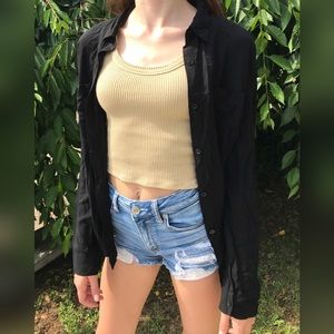 Splendid Black Long sleeved Button-up top